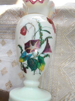 Unique Art Nouveau Opal Glass Vase - Serial Numbered, Broken Glass, Hand-Painted