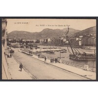 Franciaország,Nizza - Kilátás a kikötői rakpartra 1917