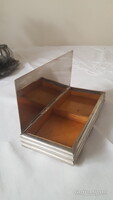 Art Deco stílusú,alpakka kártyatartó,cigarettadoboz