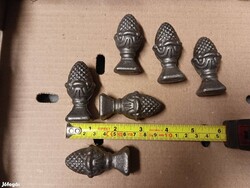 10 db Öntöttvas vas toboz dísz kályha tető sparhelt rúdra kovácsolt kapu korlát kerítés csúcsdísz