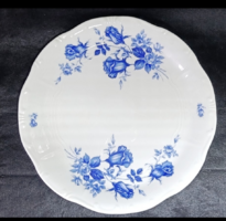 Zsolnay kék rózsás süteményes kínáló tál  d: 29,5 cm 1930