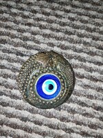 925 ezüst kézműves „gonosz szem” amulett / dísztárgy – egyedi darab