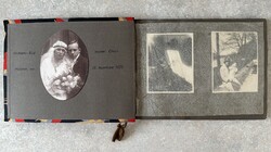 Antik, feliratozott családi fotóalbum – München, 1925–1940