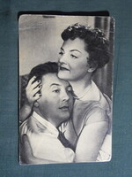 Képeslap,film,mozi,művészet,Tolnay Klári,Kállai Ferenc színész,1957-