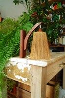 Vintage teak és szizál TEMDE falikar 50es 60as évek német /svájci mid century lámpa falilámpa