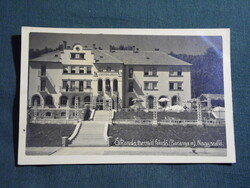 Postcard, Sikonda Bath, Grand Hotel view, detail, Zsabokorszky Engineer Edition, Pécs, 1931-