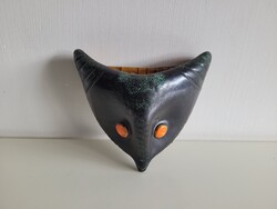 Retro iparművészeti fali kerámia virágtartó mid century váza virágrendező kaspó fali dísz