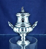 POMPÁS, ANTIK EZÜST CUKORTARTÓ, FIRENZE, CA. 1930!!!