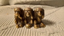 A három bölcs majom mini réz figura - Peerage England