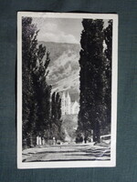 Képeslap,Máriagyűd,kegytemplom a fasor felől látkép,részlet,Monostory Bp. kiadás,1940-