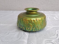 Kovács István Zsolnay eozin honfoglalás váza