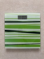 Digital bathroom scale green design striped modern bathroom scale