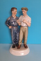 Herendi RITKA ! Mérnök és Munkás ! 26 cm magas !