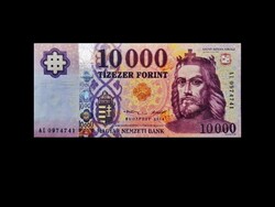 10 000 FORINT - 2014-BŐL....első az új színezésű bankjegyek közül! aUNC