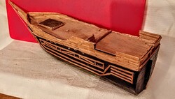 Bárka - modell falemezbol, a tekno üreges , barkácsolás,, tovább építés céljára