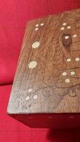 Indiai intarziás fa doboz