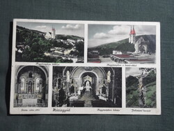 Képeslap,Máriagyűd,kegytemplom,oltár,kereszt,Monostory,Szent Ferenc-rend kiadás,1930-