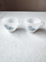 Jénai tejüveg kávéscsésze búzavirág mintával (Rigopal) - 2 db