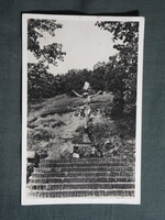 Képeslap,Máriagyűd,kegytemplom,feszület,kereszt,Monostory,Szent Ferenc-rend kiadás,1940-