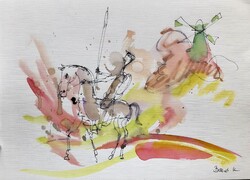 Don Quijote art by Konrad Biro. A művész nemzetközileg elismert sorozata.