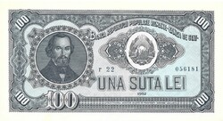 100 lei 1952 Románia fekete sorszám 4. aUNC