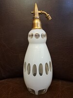 Antique Czech Double-Layer Carved Perfume Bottle, Two-Tone