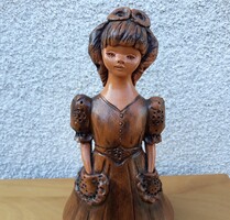 Jelzett Fábián Zója bájos kerámia lány figura