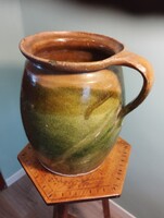 Mázas népi bödön ,csupor,szilke