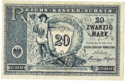 Németország 20 márka 1874 REPLIKA UNC
