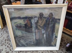 Makra János: Hazatérő halászok cimű festménye