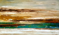 Szalai Krisztián : "Balatonpart - a csend mélysége." 90x150cm olaj/vászon -művésztől.(video )