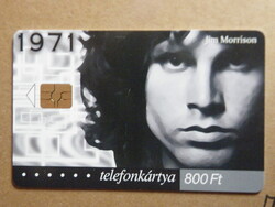 Telefonkártya - Jim Morisson (James Douglas Morisson 1943-1971, Doors együttes egyik alapítója) -