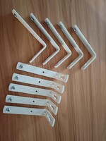 Tartókonzol 10 cm fehér színben, függönykarnishoz oldalfali tartókonzol. 10 darab