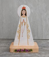 Máriaszobor Szűzmária kisjézus egyházi katolikus Krisztuskép máriafaragás templombelső mária égianya