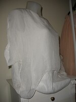 Pura Seta 100% selyem hófehér selyem blúz