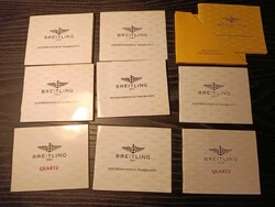 9db 90-es évek Breitling hivatalos garanciajegy garancia karóra óra