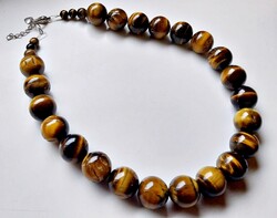 Nagyszemű tigrisszem ásvány nyaklánc
