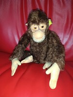 60-as évek STEIFF JOCKO 5335 03 Germany mohair ízületes majom vintage szalma 40cm max magasság