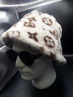 Louis Vuitton Bucket Hat mintás női 58 ( állítható) ÚJ téli komoly meleg sapka