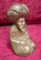 Réz basa szobor, imádkozó imám figura (M6021)