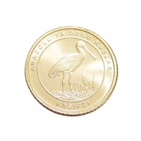 Törökország,1 kurus 2021 - Antólia madarai - Kanalasgém aUNC+ bronz