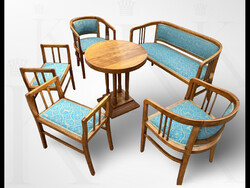 Antik Art Nouveau, Jugendstil, szecessziós 6 részes komplett szalon ülőgarnitúra
