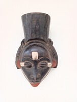 Afrikai maszk patinás fa maszk Punu népcsoport Gabon afrikanische Maske D43 664 6177