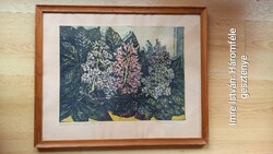 Imre István: Háromféle gesztenye színes rézkarc