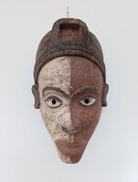 Antik maszk afrikai fa Bakongo népcsoport Kongó africká maska afrikanische Maske K8 666 6180