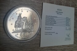 Integráció az Európai Unióba ezüst érme 500 Forint (1994) certivel, kapszulázva