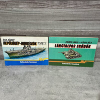 Bak József: Repülőgép-hordozók; Csűrös János: Lánctalpas erődök haditechnika fiataloknak, könyvcsomag