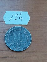 NÉMET BIRODALOM DEUTSCHES REICH 10 PFENNIG 1920 Cink, II. Vilmos  154.