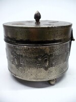 Szecessziós,Nikkelezett,Zsanéros Cukorkás Doboz