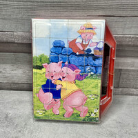 Retro mesekocka játék 6 képpel (6x4 kocka)